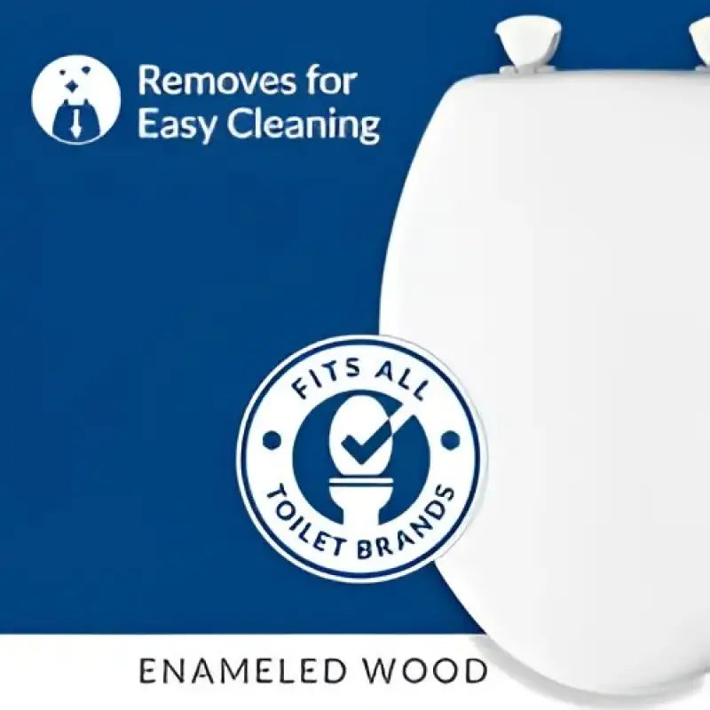 White enameled wood gripper seat cover with easy-clean removable hinges for SC-10 Rsi