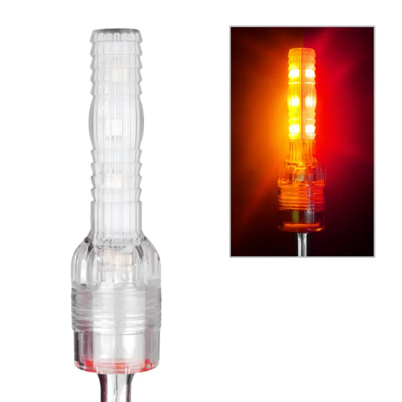 SC4-FAR Driver Industry Bright Flashing Amber/Red Led Whip - Warning Light