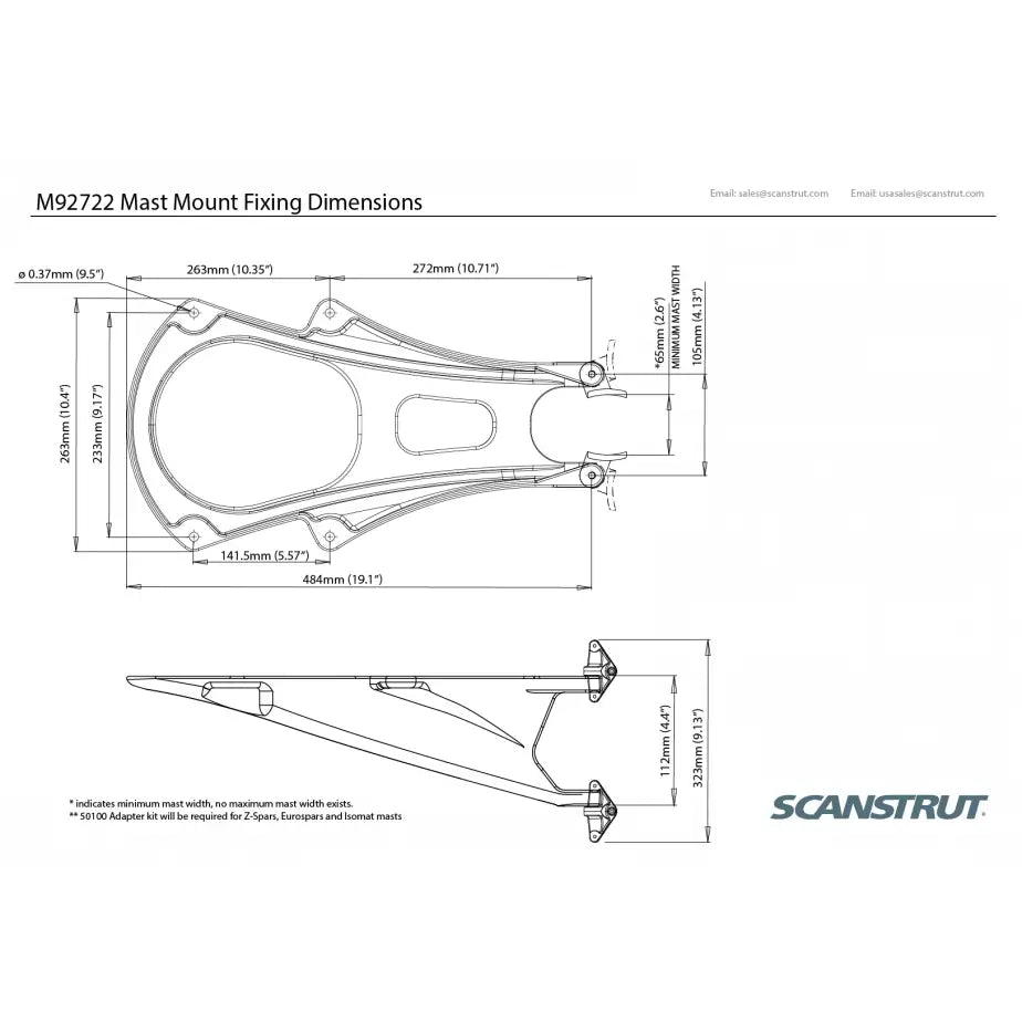 Scanstrut M92722 Radar Antenna Mount