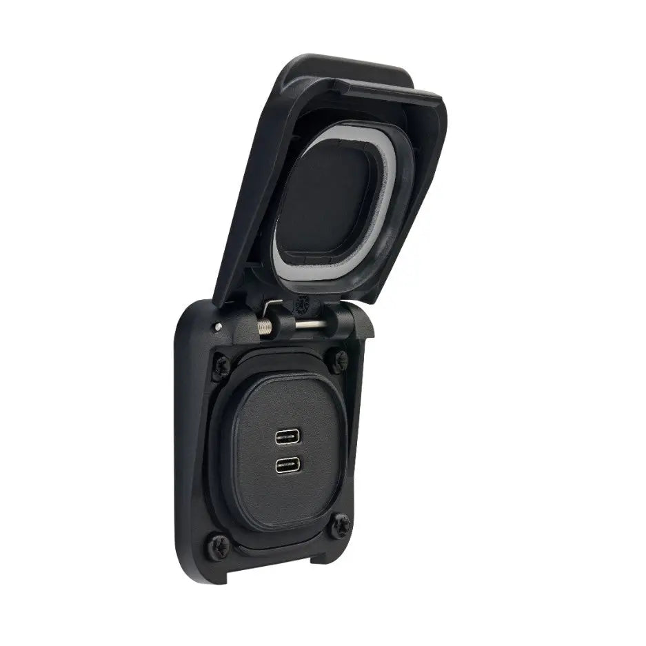 Scanstrut Spring-Loaded Lid USB Outlet SC-V-USB-01 - Ventura Series Dual USB-C Socket