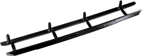Black metal snowmobile ski runners with five studs for competition carbides and RV truck parts