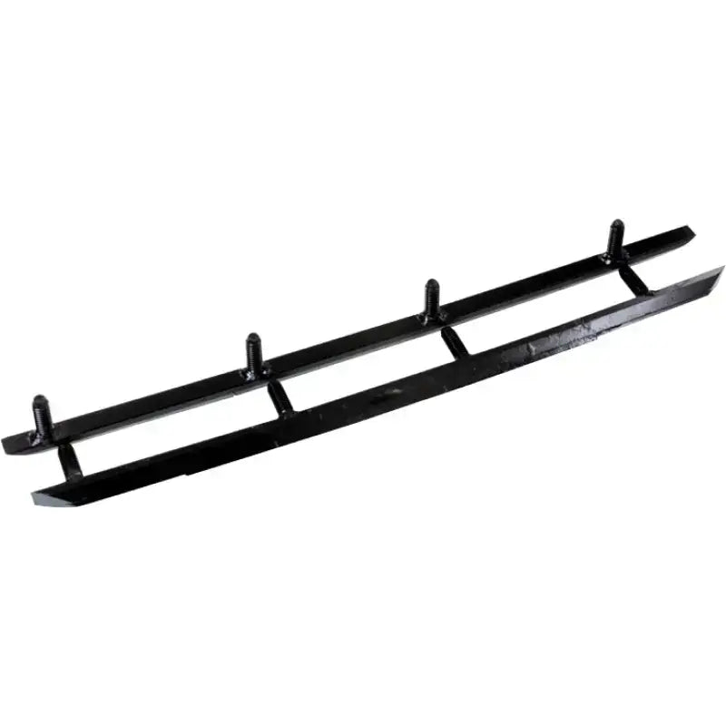 Black metal snowmobile ski runners with five studs for competition carbides and RV truck parts