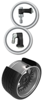 Schrader TPMS Sensor - Clamp-In Programmable 90 Degree EZ-Sensor (valve stem not included) Truck & Automotive