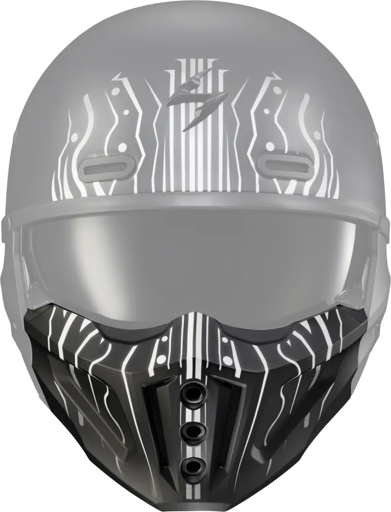 Scorpion Exo 52-730-17 Covert X Face Mask Tribe White - Helmet Accessories