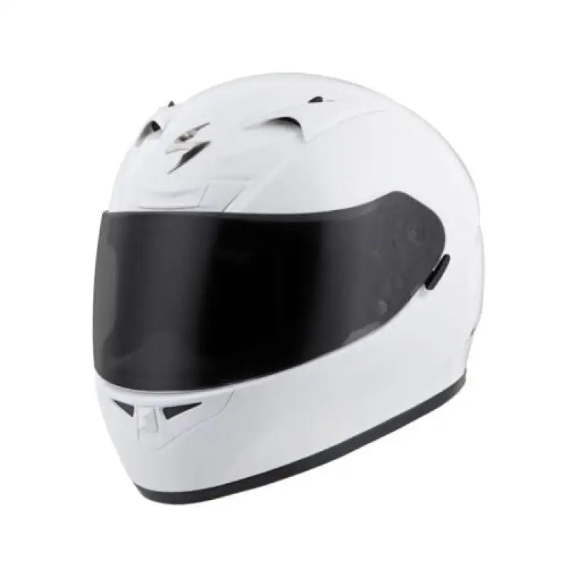 White motorcycle helmet with dark visor from Scorpion Exo Exo-Gt930 Transformer Helmet Black Cherry LG