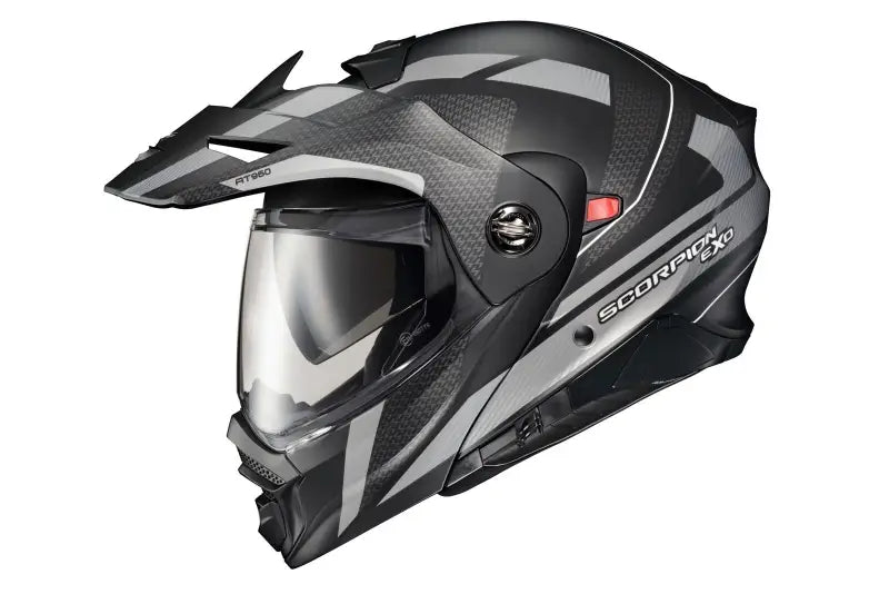Black and gray transformer helmet, Scorpion Exo-Gt930 Transformer Helmet Black Cherry 2X