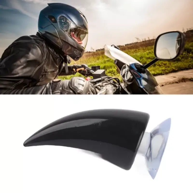 Motorcycle rider with black horn wearing Scorpion Exo Gt930 Transformer Helmet Black Cherry