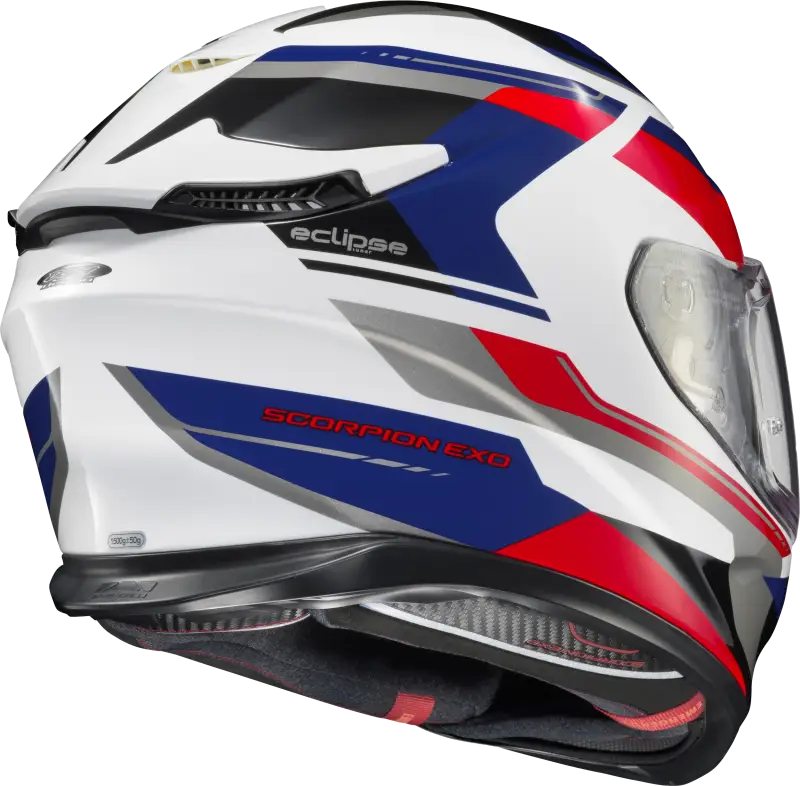 Exo Eclipse Full Face Helmet Lunar White/Red/Blue Xl - SCORPION EXO