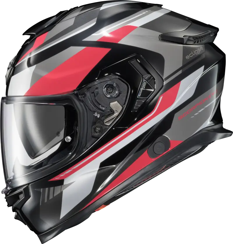 Exo Eclipse Full Face Helmet Lunar Red/White/Black Lg - SCORPION EXO