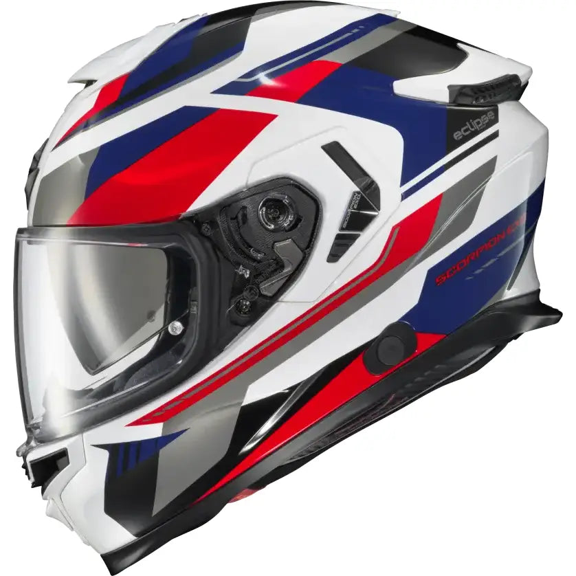 Exo Eclipse Full Face Helmet Lunar White/Red/Blue Sm - SCORPION EXO