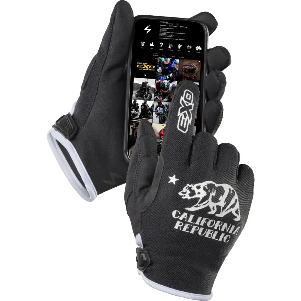 Moto Flex Gloves Golden State Black/White Xl - SCORPION EXO
