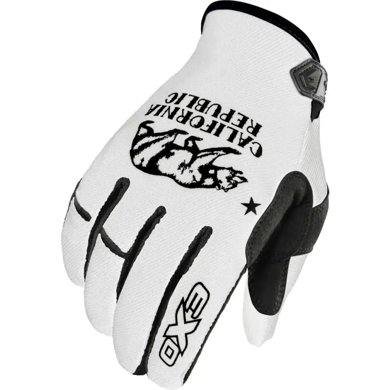 Moto Flex Gloves Golden State White/Black Sm - SCORPION EXO