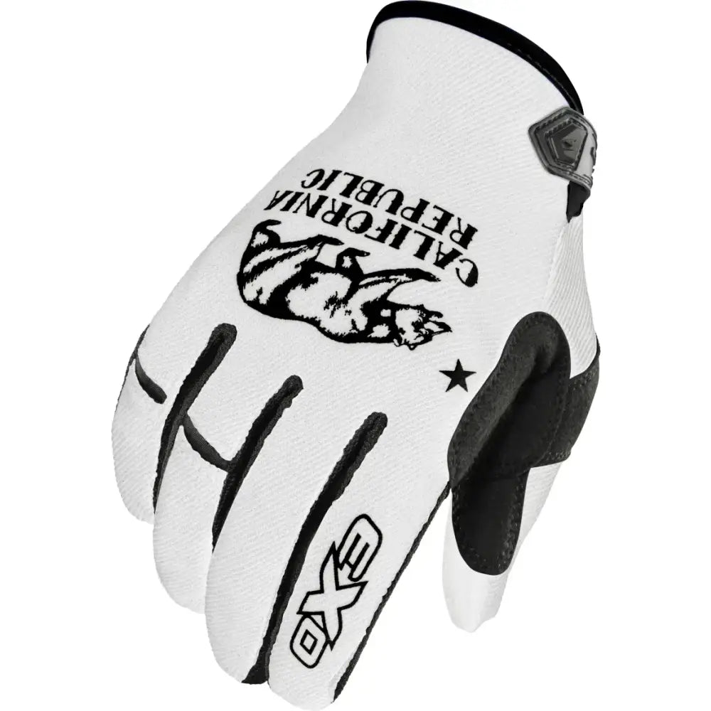 Moto Flex Gloves Golden State White/Black 2x - SCORPION EXO