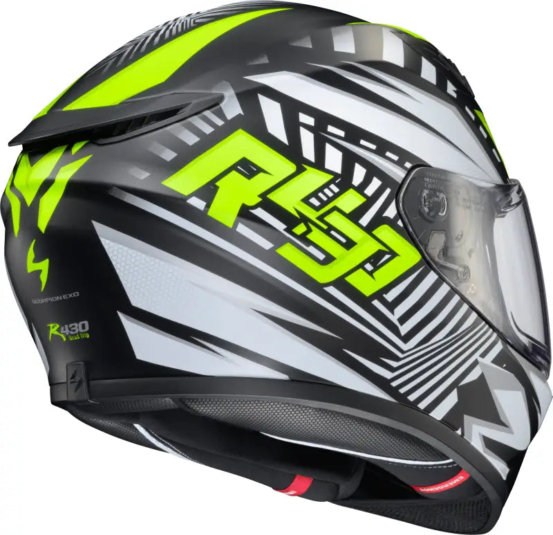 Exo R430 Full Face Helmet Head Trip Hi Viz Lg - SCORPION EXO