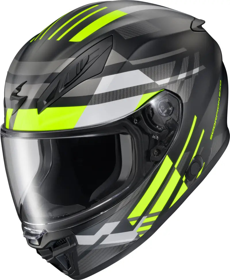 Exo R430 Full Face Helmet Paradox Hi Viz 2x - SCORPION EXO