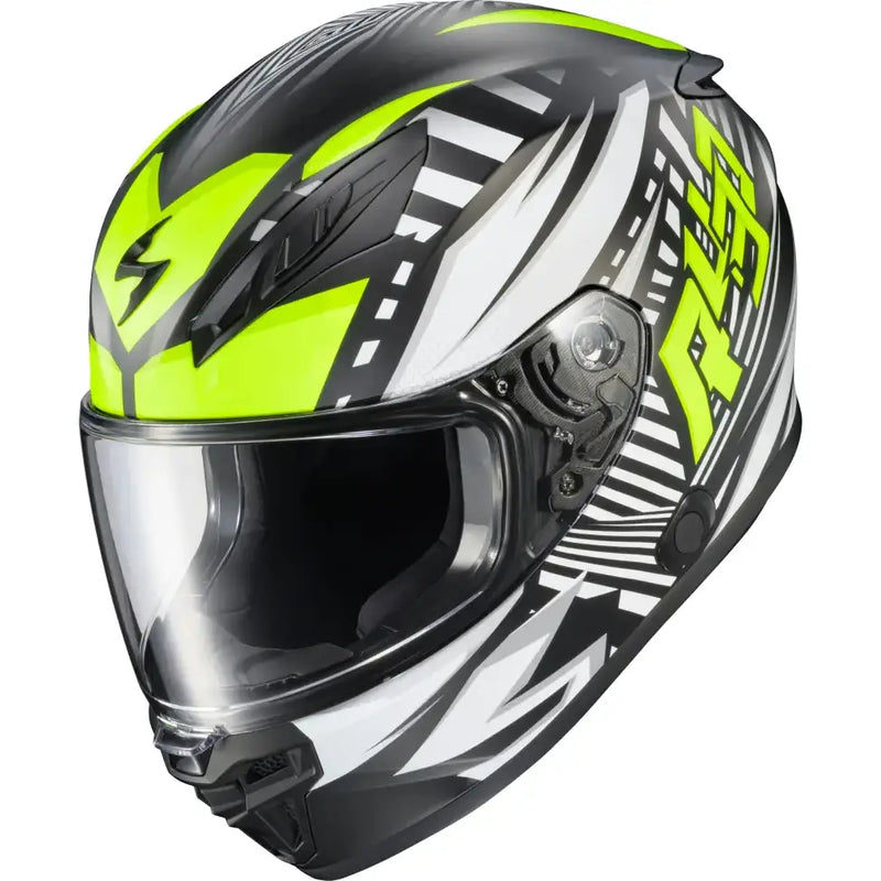 Exo R430 Full Face Helmet Head Trip Hi Viz 2x - SCORPION EXO