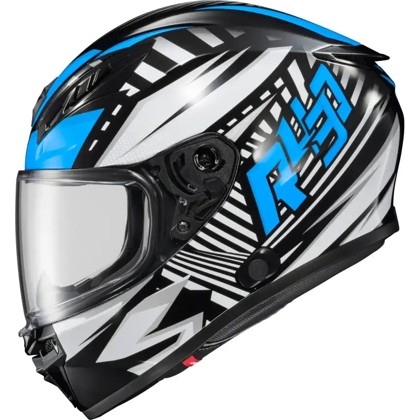 Exo R430 Full Face Helmet Head Trip Light Blue Md - SCORPION EXO