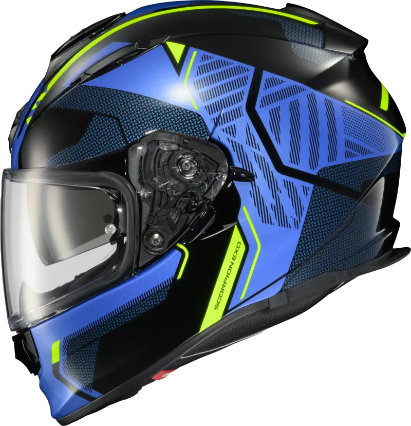 Ryzer Full Face Helmet Switch Blue/Hi Viz Lg - SCORPION EXO