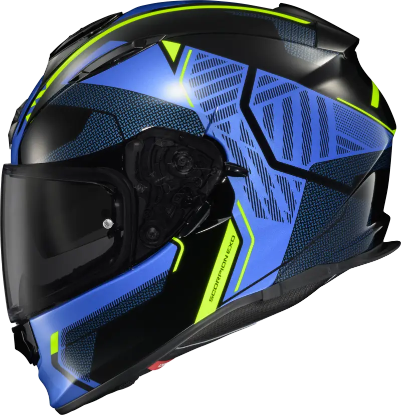 Ryzer Full Face Helmet Switch Blue/Hi Viz Lg - SCORPION EXO