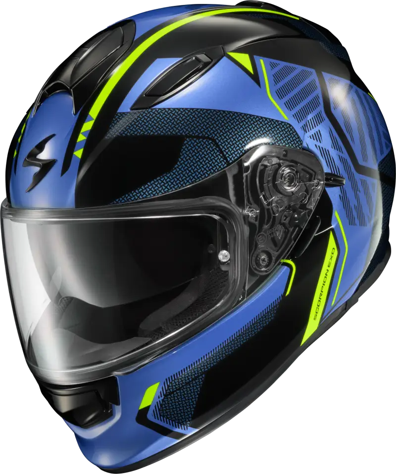 Ryzer Full Face Helmet Switch Blue/Hi Viz Sm - SCORPION EXO