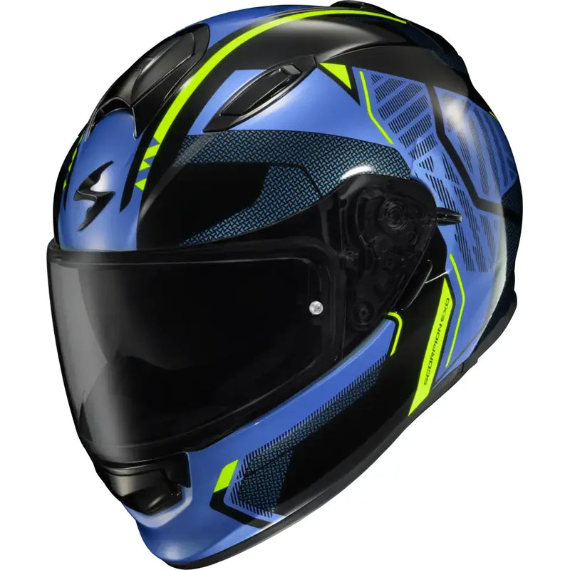 Ryzer Full Face Helmet Switch Blue/Hi Viz Sm - SCORPION EXO