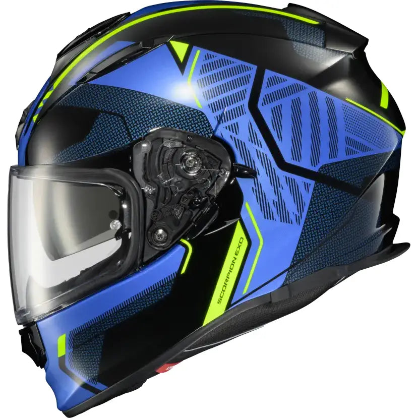 Ryzer Full Face Helmet Switch Blue/Hi Viz Xl - SCORPION EXO