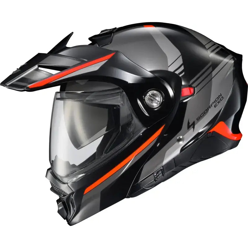 Exo At960 Modular Helmet Monk Black/Red Md - SCORPION EXO