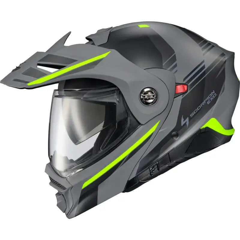 Exo At960 Modular Helmet Monk Grey/Hi Viz 2x - SCORPION EXO