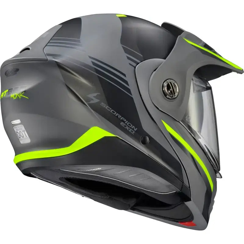 Exo At960 Modular Helmet Monk Grey/Hi Viz 2x - SCORPION EXO