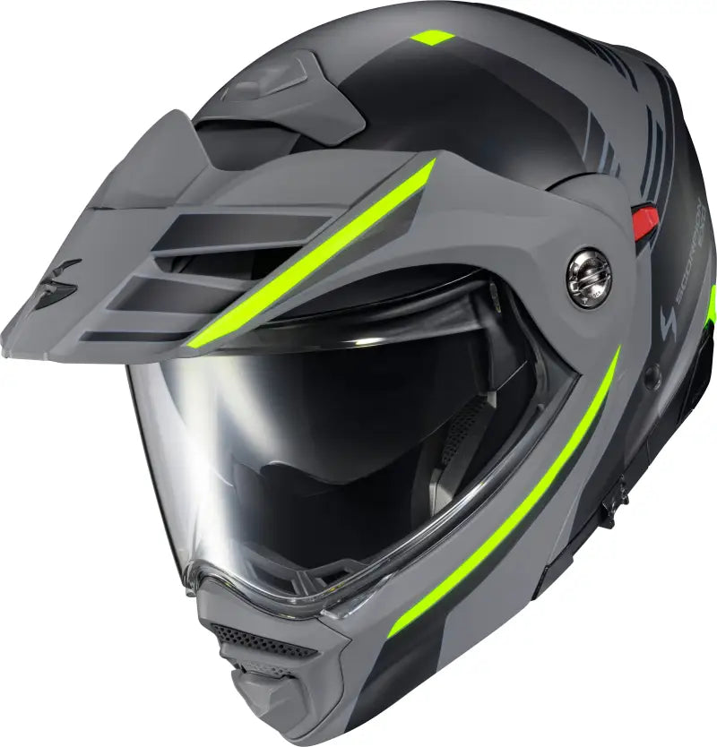 Exo At960 Modular Helmet Monk Grey/Hi Viz Md - SCORPION EXO