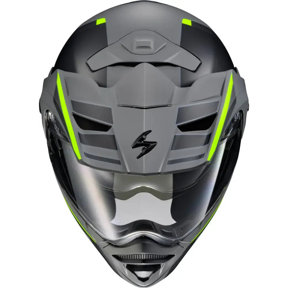 Exo At960 Modular Helmet Monk Grey/Hi Viz Md - SCORPION EXO