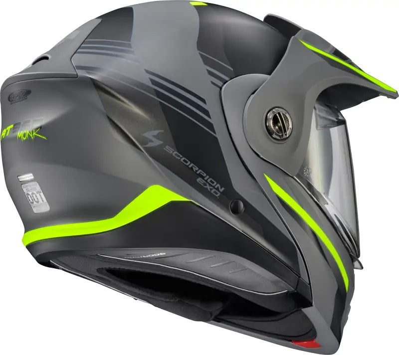 scorpion adventure helmet Scorpion EXO-AT960 Modular Monk Helmet Grey/Hi-Viz / Small