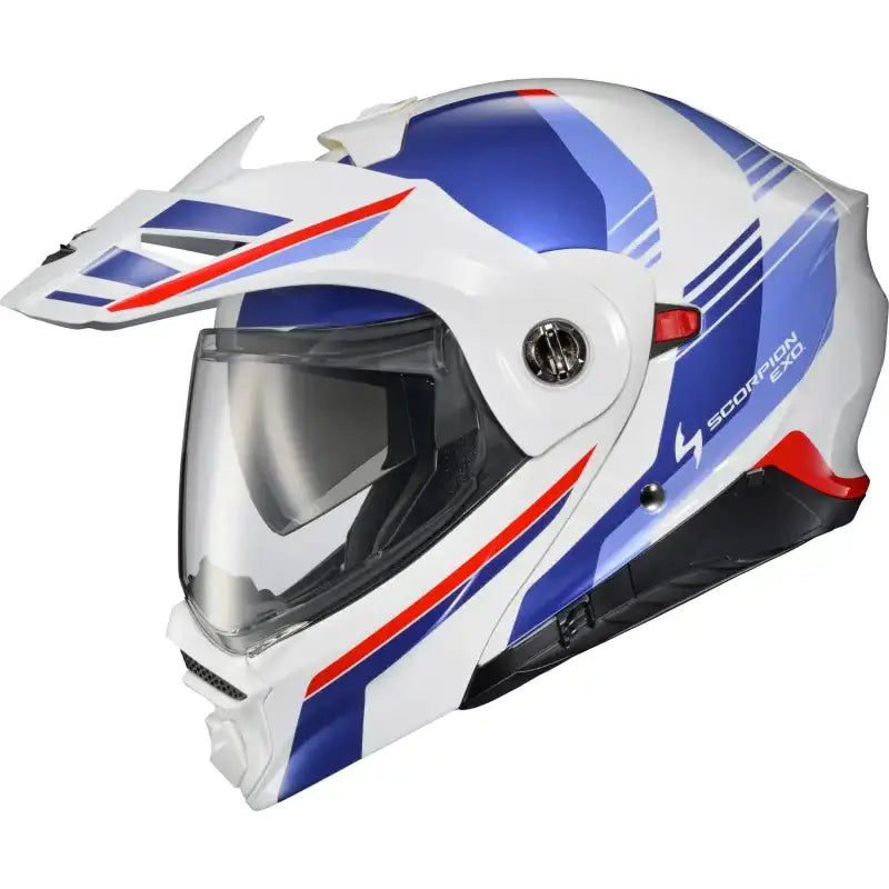 Exo At960 Modular Helmet Monk White/Blue 2x - SCORPION EXO