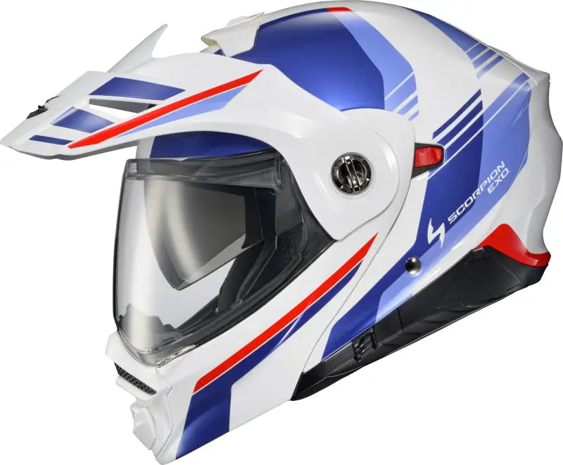 ScorpionEXO AT960 Adventure Modular Helmet - Monk White/Blue Size 3x - SCORPION EXO