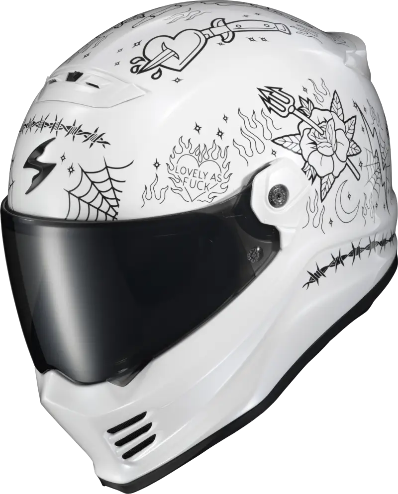 Covert Fx Full Face Helmet The Litas 2 White Md - SCORPION EXO