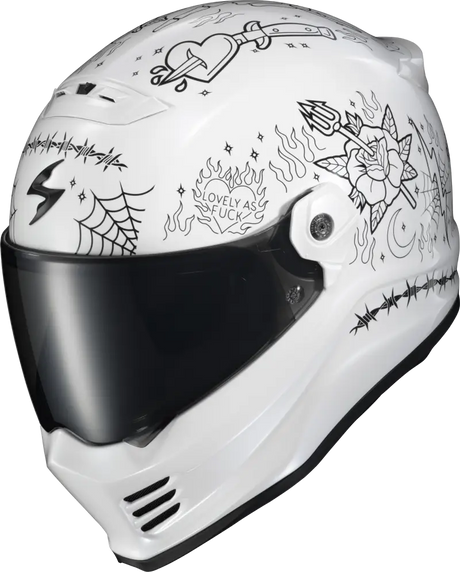 Covert Fx Full Face Helmet The Litas 2 White Md - SCORPION EXO