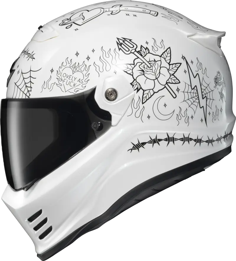 Covert Fx Full Face Helmet The Litas 2 White 2x - SCORPION EXO