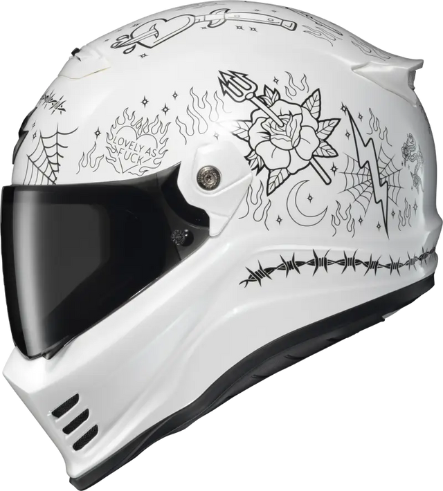 Covert Fx Full Face Helmet The Litas 2 White Md - SCORPION EXO