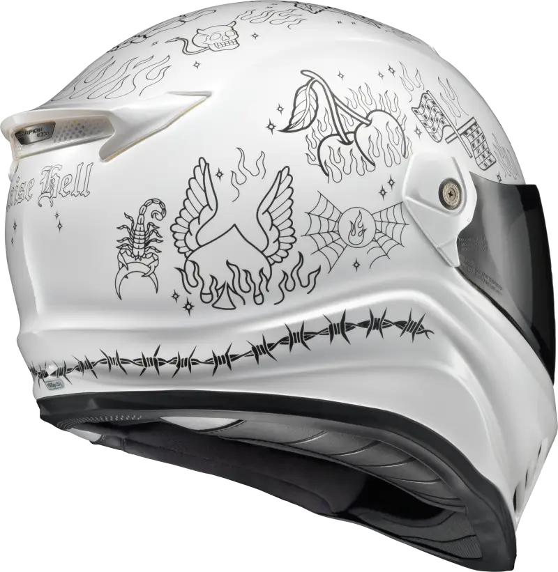 Covert Fx Full Face Helmet The Litas 2 White Sm - SCORPION EXO
