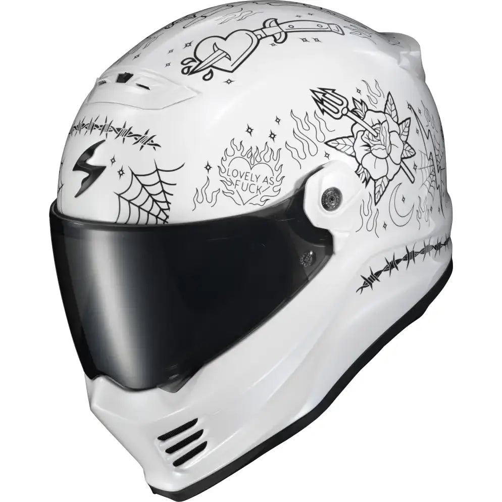 Covert Fx Full Face Helmet The Litas 2 White Sm - SCORPION EXO