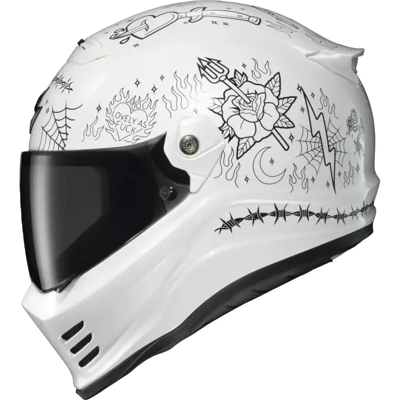 Covert Fx Full Face Helmet The Litas 2 White Sm - SCORPION EXO