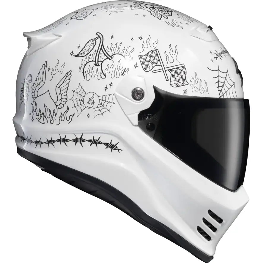 Covert Fx Full Face Helmet The Litas 2 White Sm - SCORPION EXO