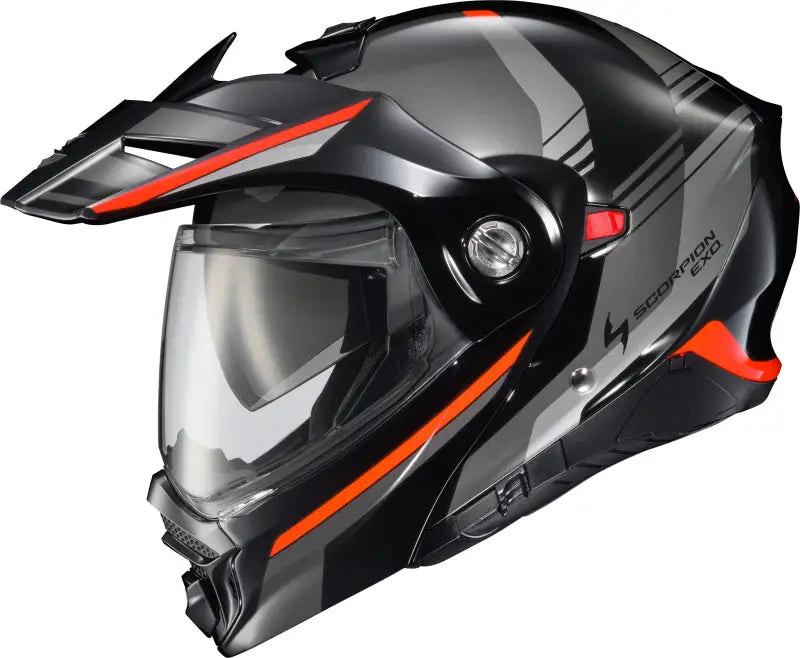 Exo At960 Modular Helmet Monk Black/Red Xl - SCORPION EXO