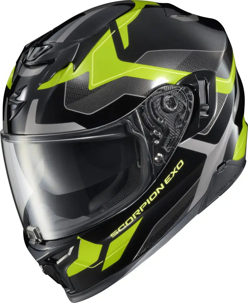 Exo T520 Full Face Helmet Zuse Black/Hi Viz Lg - SCORPION EXO