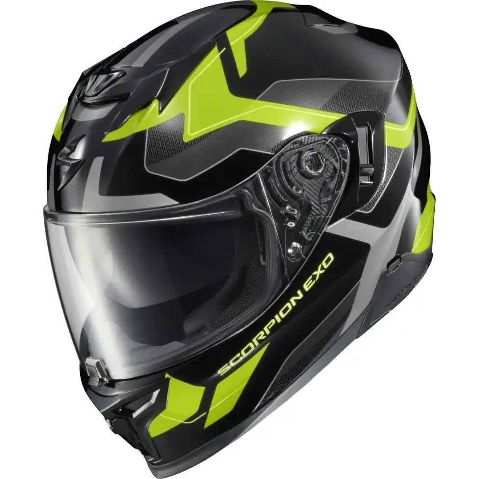 Exo T520 Full Face Helmet Zuse Black/Hi Viz Lg - SCORPION EXO
