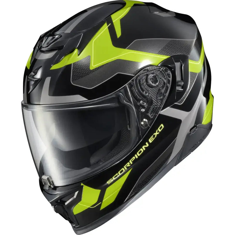 Exo T520 Full Face Helmet Zuse Black/Hi Viz Md - SCORPION EXO