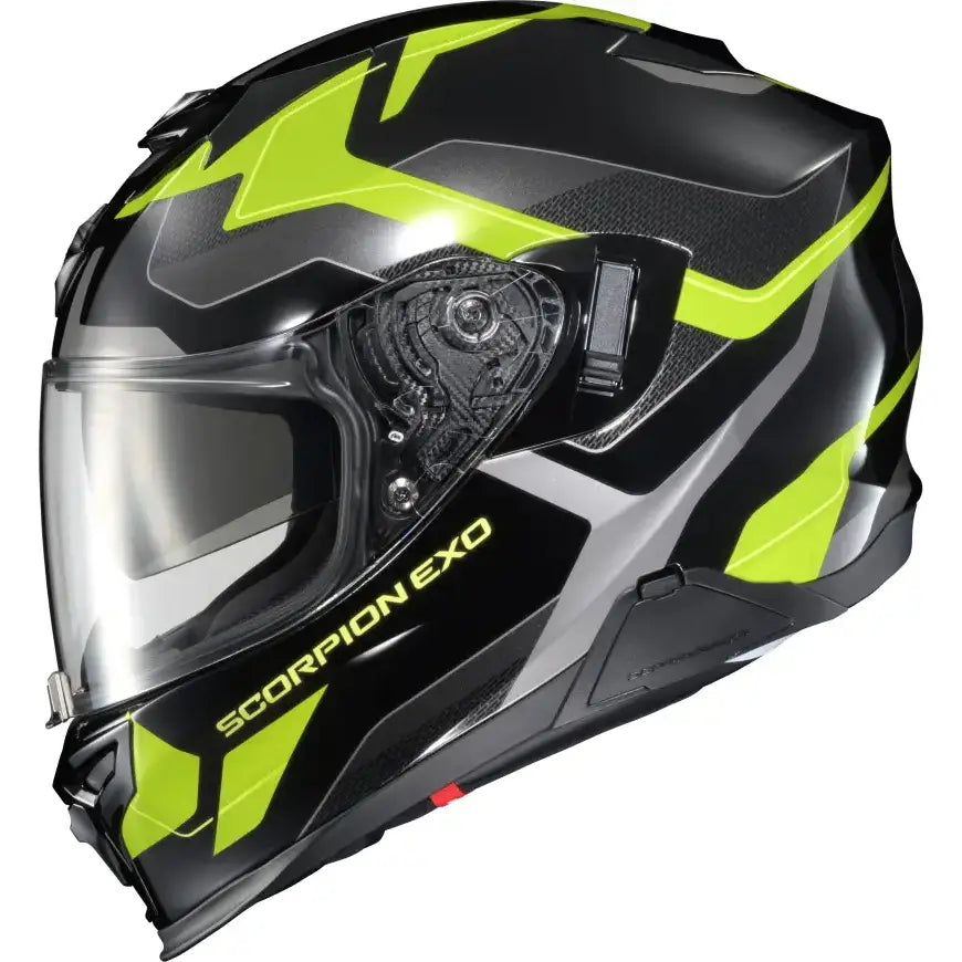 Exo T520 Full Face Helmet Zuse Black/Hi Viz Md - SCORPION EXO