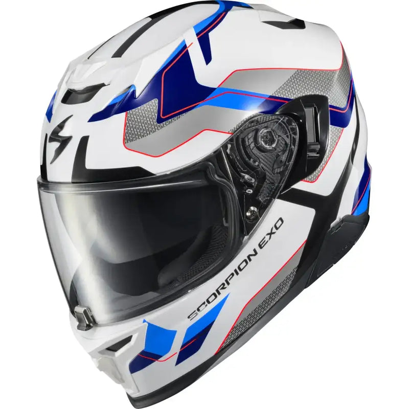 Exo T520 Full Face Helmet Zuse White/Blue Md - SCORPION EXO