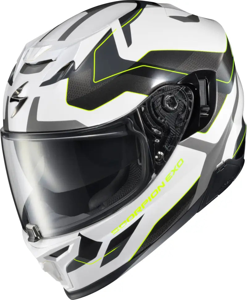 Exo T520 Full Face Helmet Zuse White/Hi Viz Lg - SCORPION EXO