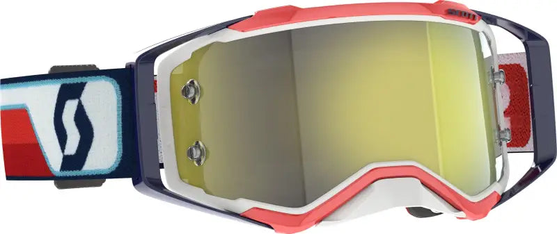 Prospect Goggle Red/White Yellow Chrome Works